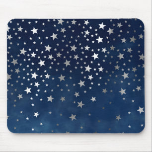 Mousepad Estrelas de Prata Caindo Celestiais