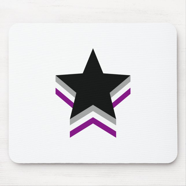 Mousepad Estrelas do orgulho da assexualidade (Frente)