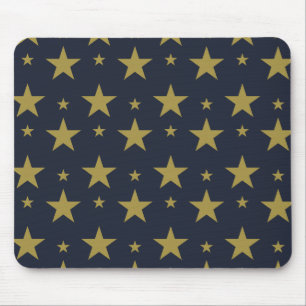 Mousepad Estrelas do ouro em azul Marinho - Elegante e Eter