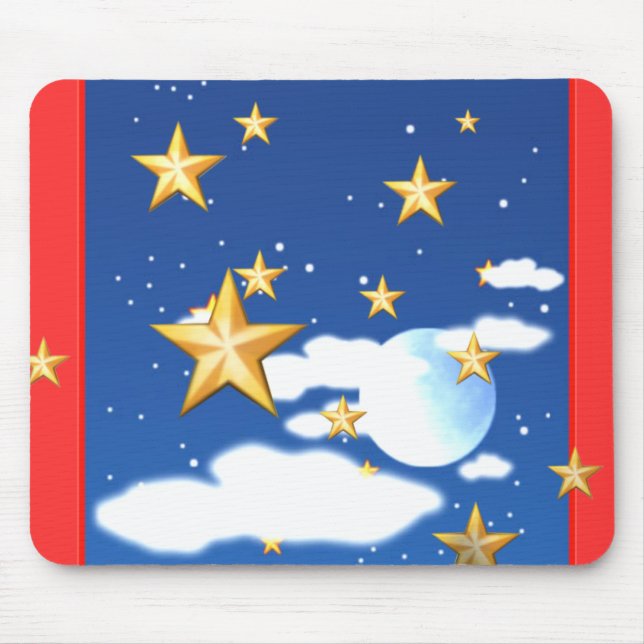 Mousepad Estrelas Douradas - (Frente)