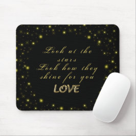 Mousepad Estrelas Douradas personalizadas e brilhantes a pr