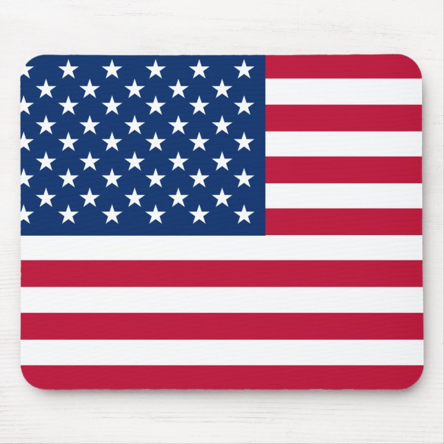 Mousepad Estrelas e faixas de bandeira americanas (Frente)