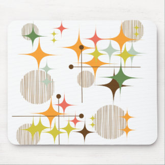 Mousepad Estrelas e Globos Moderno de Meados do Século