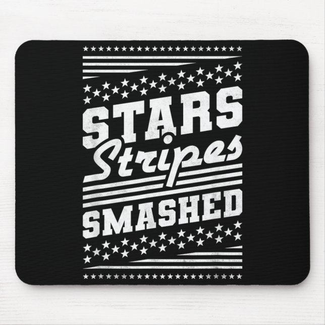 Mousepad Estrelas e Listras Esmagaram o Dia da Independênci (Frente)
