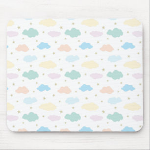 Mousepad Estrelas e Nuvens de Pastel