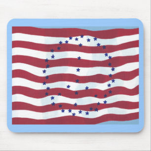 Mousepad Estrelas e Sinais de Paz de Stripes Mouséads