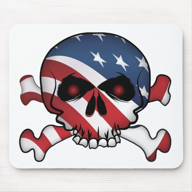 Mousepad Estrelas e Stripes - Caveira (Frente)