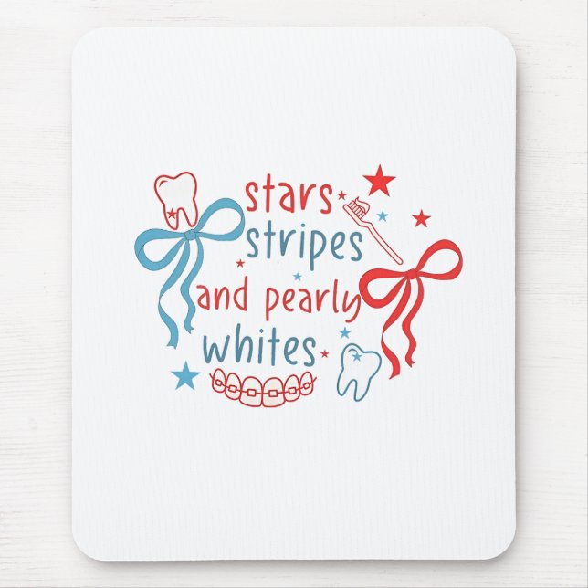 Mousepad Estrelas e Stripes e Brancos 4 De Julho (Frente)