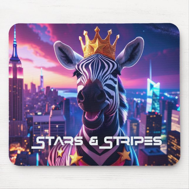 Mousepad Estrelas E Stripes Zebra Zanzibar (Frente)