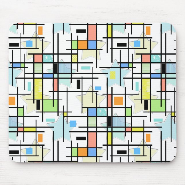 Mousepad Estrelas em um plano de fundo controlado. (Frente)