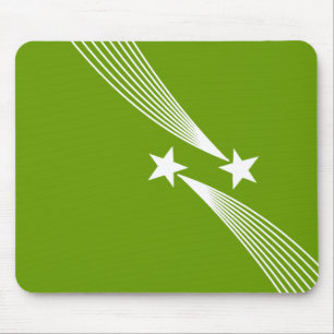Mousepad Estrelas fotografadas - Branco em verde 669900