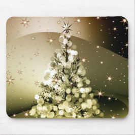 Mousepad Estrelas Shinle Sparkle da Árvore do Ouro de Natal
