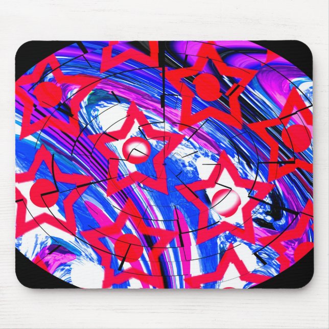 Mousepad Estrelas vermelhas em uma galáxia (Frente)