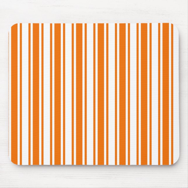 Mousepad Estrias de cor laranja e branca (Frente)