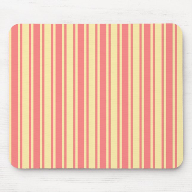 Mousepad Estrias de coral e de doces amarelos (Frente)