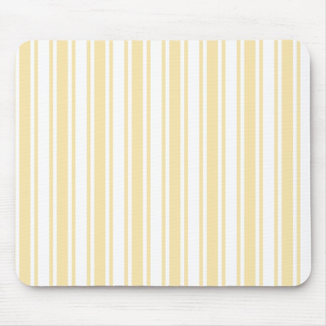 Mousepad Estrias de doces brancas e amarelas claras (Frente)