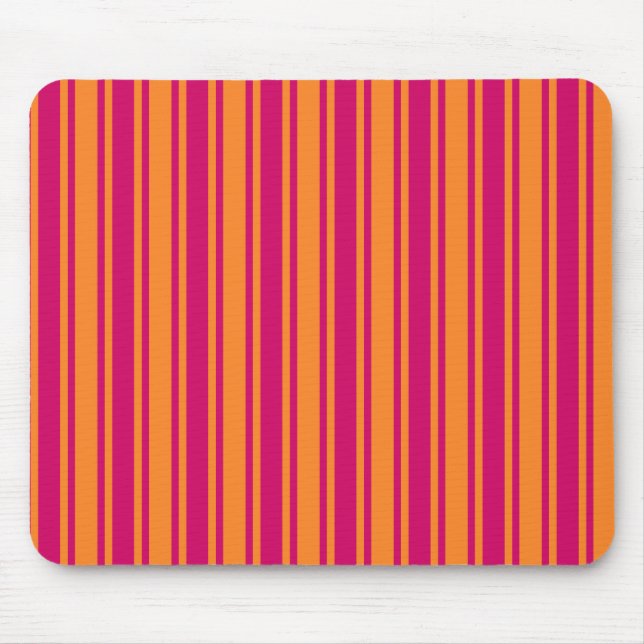 Mousepad Estrias de doces cor-de-rosa e laranja (Frente)