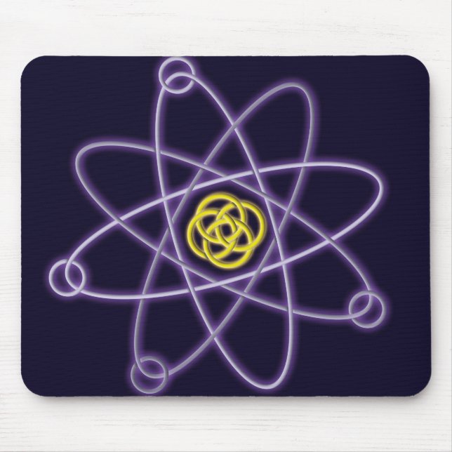 Mousepad Estrutura Atômica de Ouro e Prata Ciência (Frente)