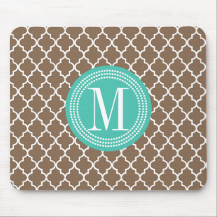 Mousepad Estrutura marroquina de Brown personalizada