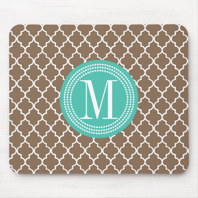 Mousepad Estrutura marroquina de Brown personalizada (Frente)