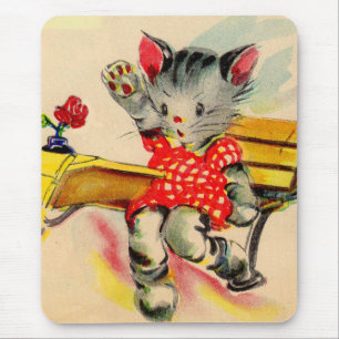 Mousepad estudante de gatinhos