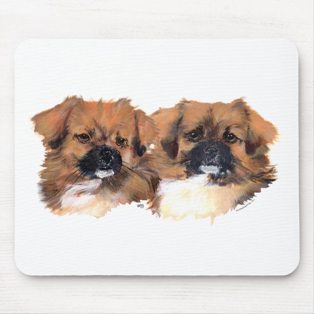 Mousepad Estudo da Cabeça de Spaniels Tibetanos (Frente)