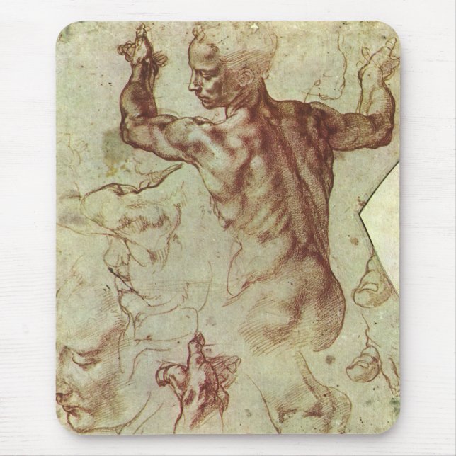 Mousepad Estudo da Sibila Líbia por Michelangelo (Frente)