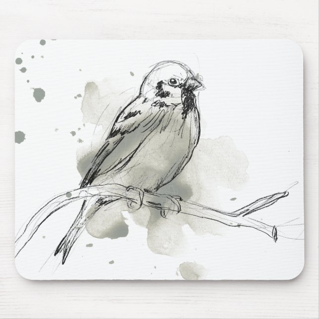 Mousepad Estudo de aves gesturais (Frente)