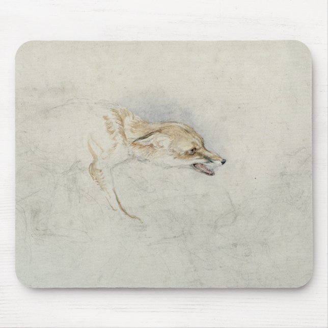 Mousepad Estudo de um Fox de agachamento, enfrentando o (Frente)