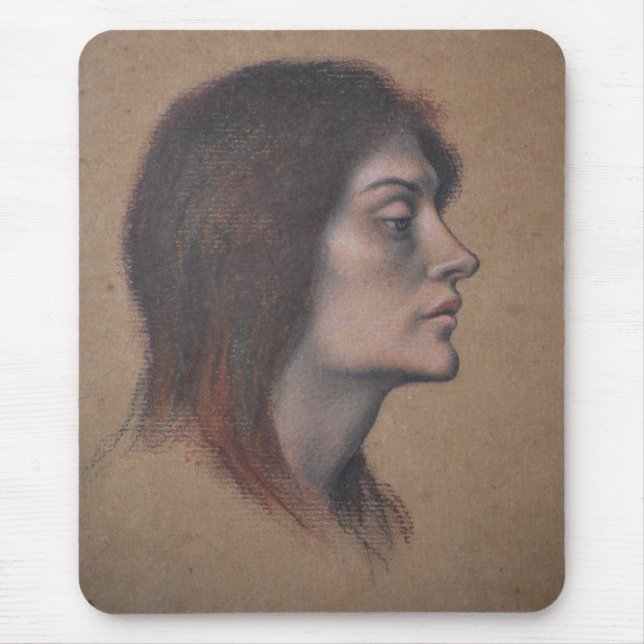 Mousepad Estudo de uma Cabeça de Mulher (por Evelyn De Morg (Frente)