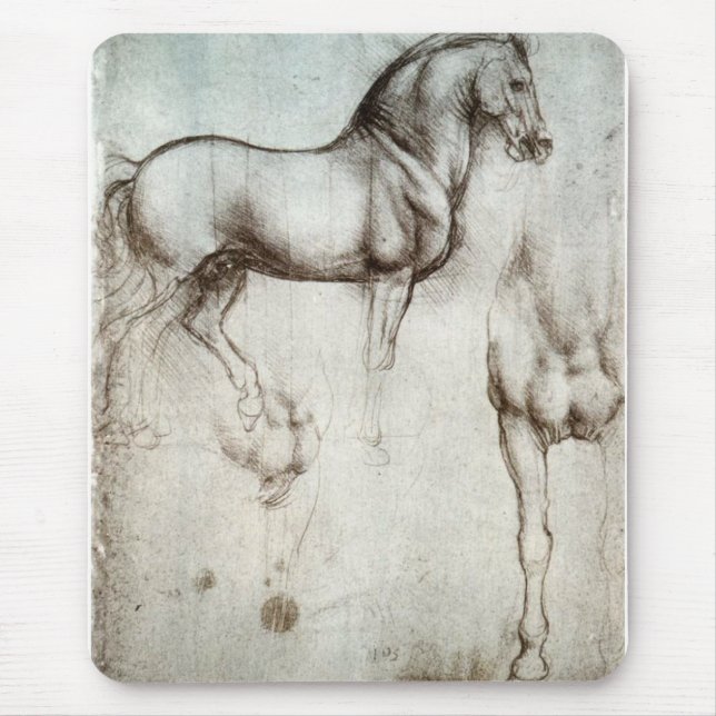 Mousepad Estudo dos cavalos - Leonardo da Vinci (Frente)