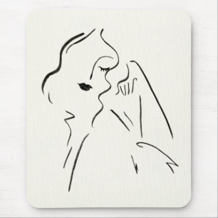 Mousepad Estudo Simples - Esboço de uma Senhora