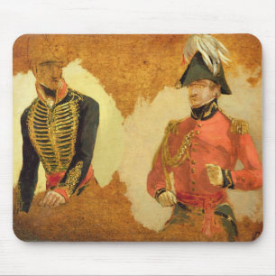Mousepad Estudos do uniforme real da artilharia do cavalo,