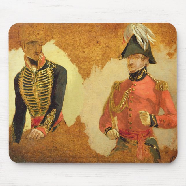 Mousepad Estudos do uniforme real da artilharia do cavalo, (Frente)