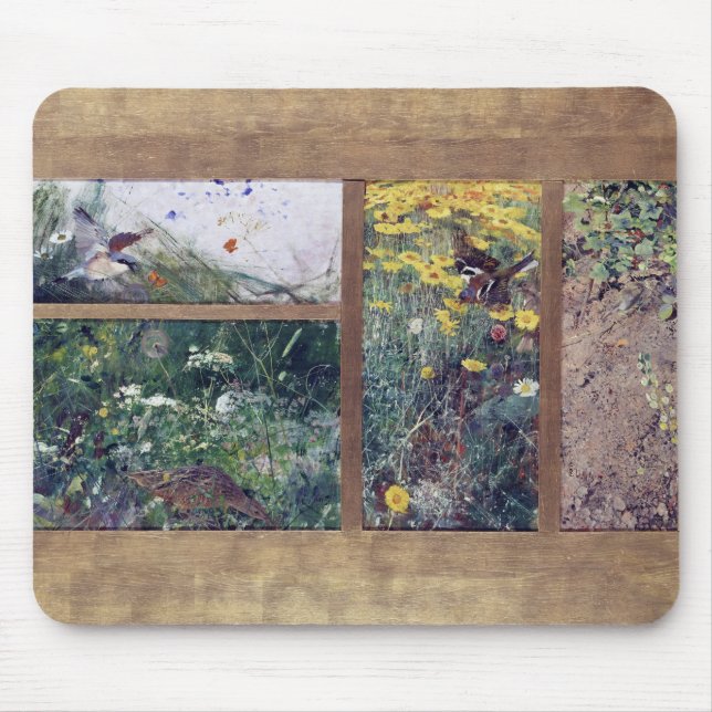 Mousepad Estudos sobre aves, Bruno Liljefors (Frente)