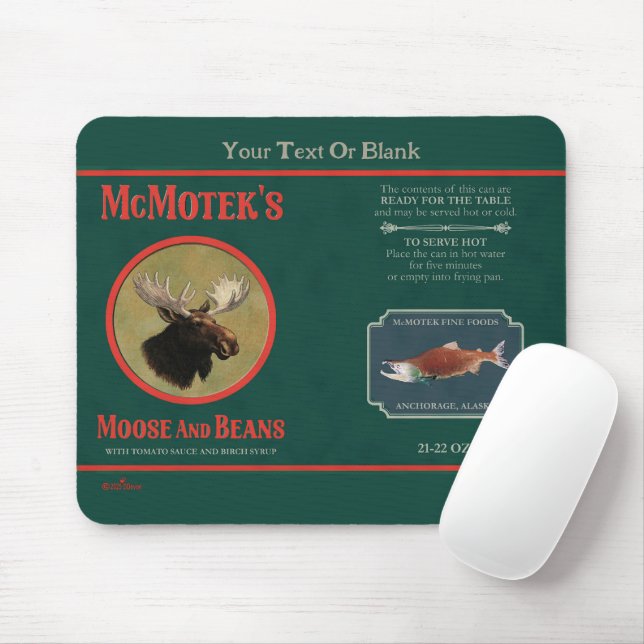 Mousepad Etiqueta de Motek e Feijão da McMotek (Com mouse)