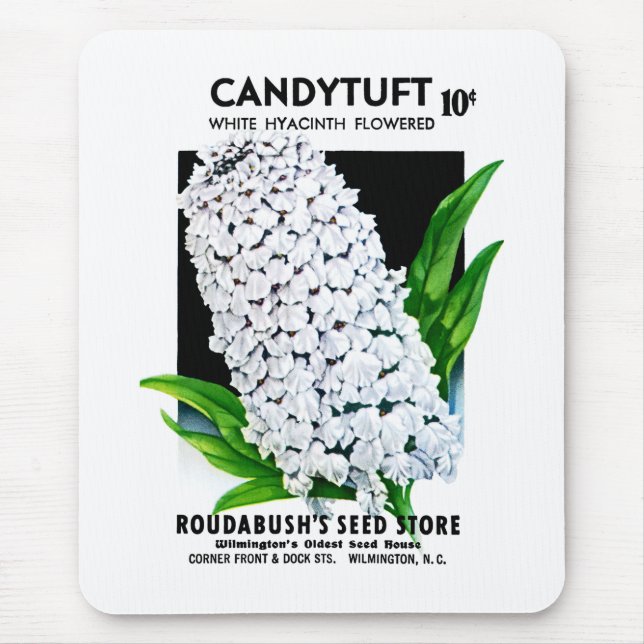 Mousepad Etiqueta de Pacote de Semente CandyTuft (Frente)