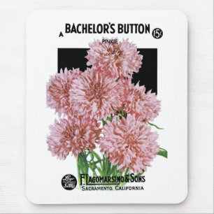 Mousepad Etiqueta de Pacote de Semente do Botão do solteiro