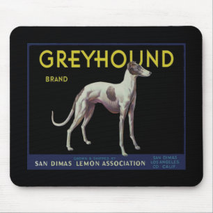 Mousepad Etiqueta do limão do galgo do vintage cerca de