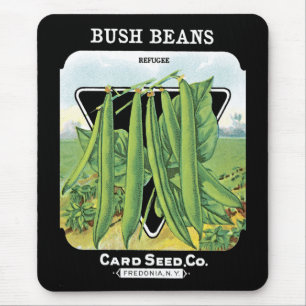 Mousepad Etiqueta do pacote da semente dos feijões de Bush