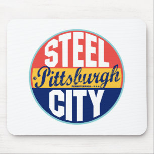 Mousepad Etiqueta do vintage de Pittsburgh
