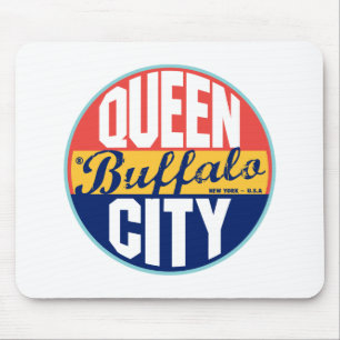 Mousepad Etiqueta do vintage do búfalo