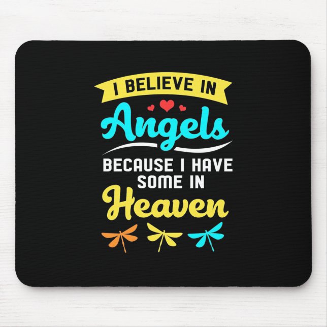 Mousepad Eu Acredito Em Anjos E Dragas (Frente)