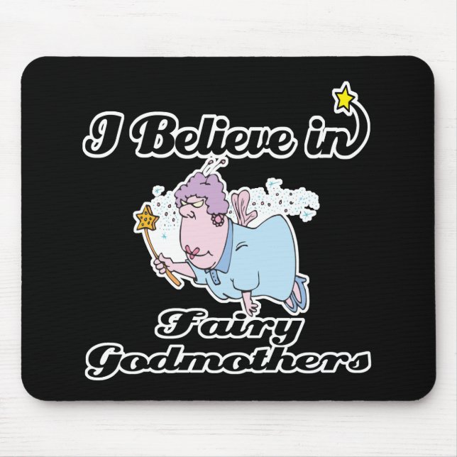Mousepad eu acredito em madrinhas fadas (Frente)