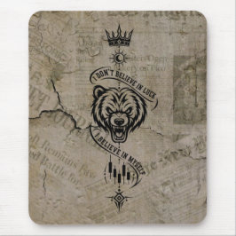 Mousepad Eu Acredito em Mim Mesmo Urso Trader Vintage Perga