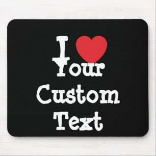 Mousepad Eu adoro A Tua Camisa De Coração De Texto Person