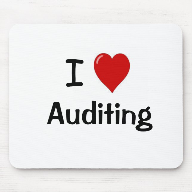 Mousepad Eu Adoro Auditoria - I Heart Auditing (Frente)