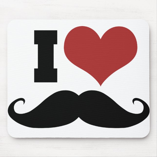Mousepad Eu Adoro bigode (Frente)
