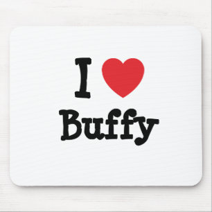 Mousepad Eu adoro Buffy Heart Shirt