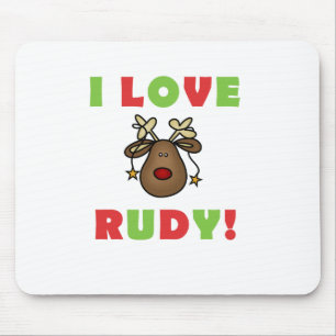 Mousepad Eu adoro Camisetas e presentes de Rudy